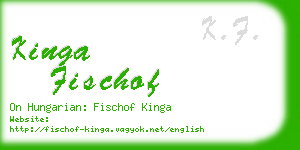 kinga fischof business card